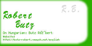 robert butz business card